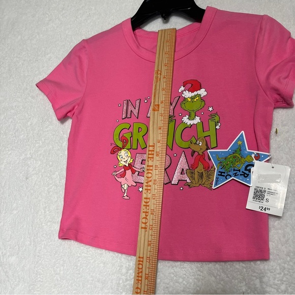 Hybrid Apparrel FOREVER 21 Womens Short Sleeve Cropped Knit Baby Tee In My Grinc - Picture 5 of 6